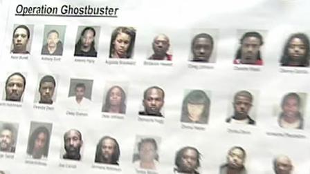 Oakland police say that 26 suspected members of a violent West Oakland gang called Ghost Town were arrested in a series of raids today.