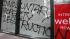 Police blame outsiders for Oakland unrest :: Involuntary destruction graffiti written on a storefront