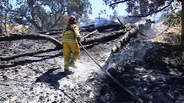 Grass fire near Mt. Diablo