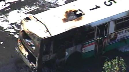 AC Transit bus catches fire