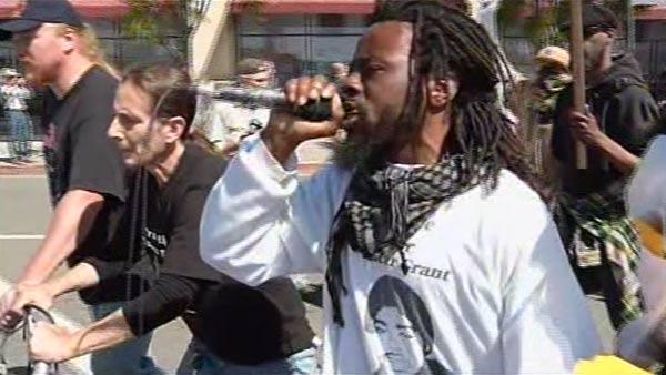 The protest marched towards Oakland City Hall.