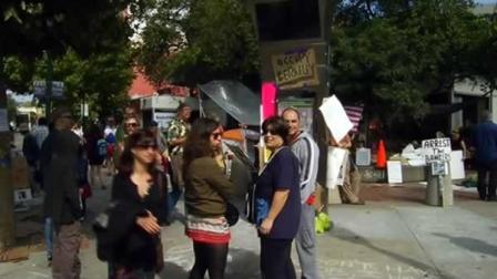 Demonstrators with the Occupy Berkeley movement camp out in front of the Shattuck Avenue Bank of America branch near the university Sunday, Oct. 15, 2011.