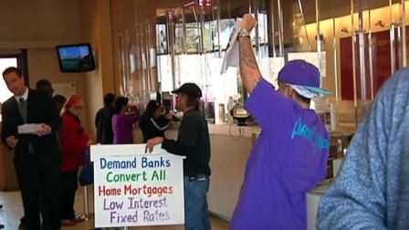 Activists storm Wells Fargo to protest foreclosure