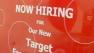 Target hiring sign