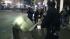 Oakland police officers and protesters clash...