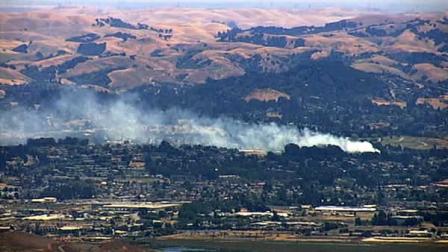 Officials believe fireworks started grass fire