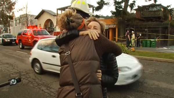 Famed chef Alice Waters outside her Chez Panisse restaurant in Berkeley.