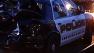 Crashed police car