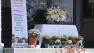 Oikos University memorial with flowers