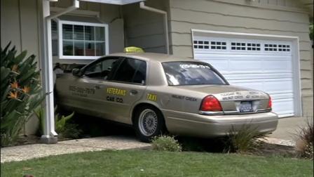 A taxi cab crashes into a Walnut Creek home.