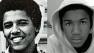 A young President Obama and Trayvon Martin