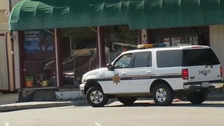 The scene of a fatal stabbing at an El Sobrante hardware store.