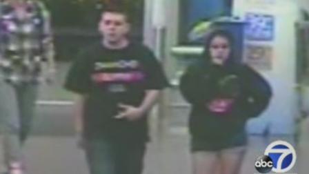 Surveillance images shows the two suspects in a violent parking lot robbery in Fremont.