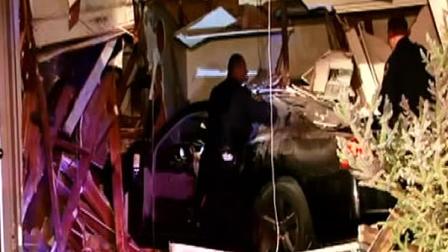 A driver has been arrested after crashing his car into a house in Hayward Sunday morning.