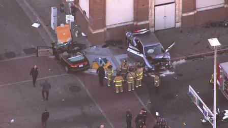 Scene of a car accident in Richmond.