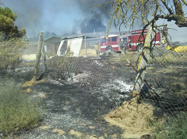 Series of small fires along railroad tracks near...