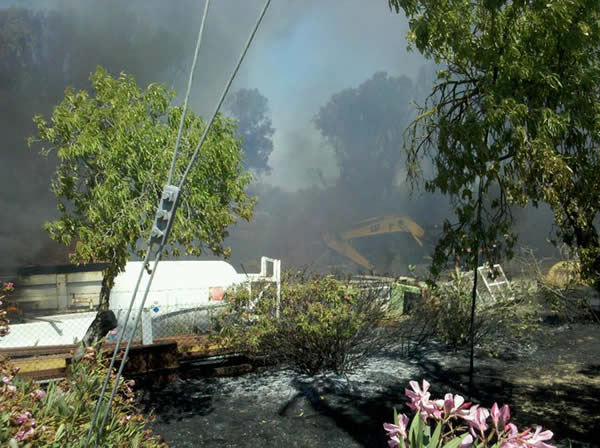 Series of small fires along railroad tracks near...