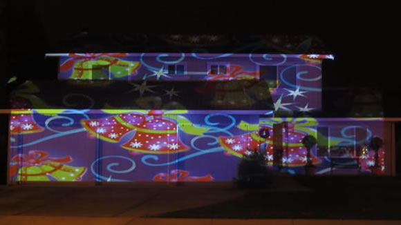 Project christmas lights on house Project christmas lights on house