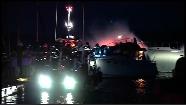 Fire crews are responding to a boat fire at Schoonmaker Point in Sausalito.