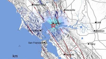 USGS maps for 3.7 earthquake in Vallejo