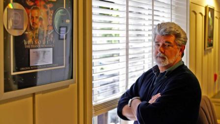 Filmmaker George Lucas poses at Skywalker Ranch in San Rafael, Calif., Wednesday May 4, 2005.