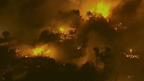 large flames in San Bruno from Sky7HD