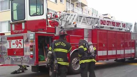One building of a Daly City apartment complex was evacuated after residents reported a caustic odor.