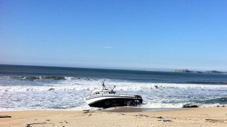 The Coast Guard is keeping a close eye on a fishing boat to ensure it doesnt leak fuel and pollute the waters.