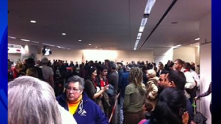Hundreds of international passengers arriving at SFO faced delays clearing customs Friday afternoon.