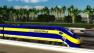 artists conception of a high-speed rail car in California