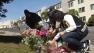 A roadside memorial for the three people killed in a crash in Daly City.