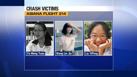 Three Asiana crash victims