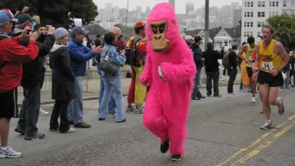 Bay to Breakers 2010, San Francisco, #B2B2010, runners, race, Hayes Street Hill, Golden Gate Park