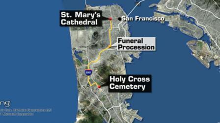 funeral procession map