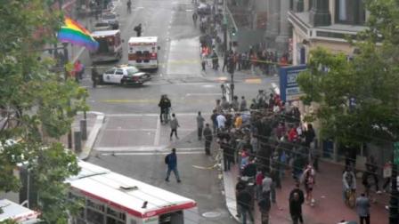 The scene of a multiple injury shooting at Market and Jones Street in San Francisco, sent to ABC7 on Twitter by David Patierno.