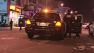 Cop car in North Beach after a shooting