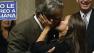 Suspended San Francisco Sheriff Ross Mirkarimi and his wife Eliana Lopez share a passionate kiss.