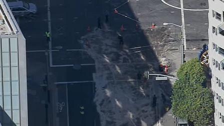 oil spill on 4th and Howard streets