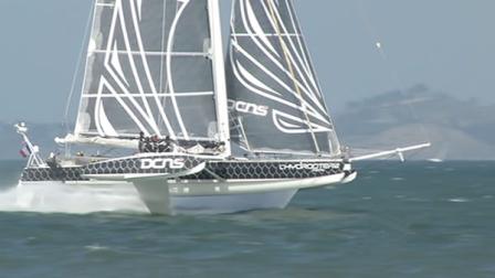 In San Francisco Bay Friday a new record was set for speeding across the water.