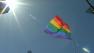 The rainbow flag over the Castro District in San Francisco.