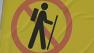 Sign: closed hiking trail