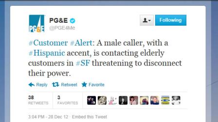 PG&E issuing warning about scam targeting senior citizens