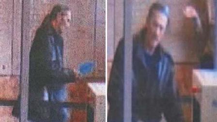 Surveillance images show the man suspected of stealing a foster mothers diaper bag from the Hall of Justice in San Francisco.