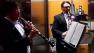 San Francisco Symphony musicians play outside during a worker strike