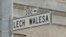 Lech Walesa street sign in San Francisco