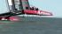 Americas Cup racing boat capsized on the Bay