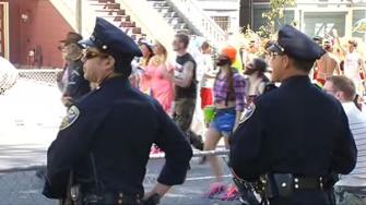 SF police at Bay to Breakers 2013
