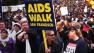 People waiting at the starting line at AIDS Walk SF