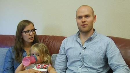 Stephanie and McKay Thomas and their daughter