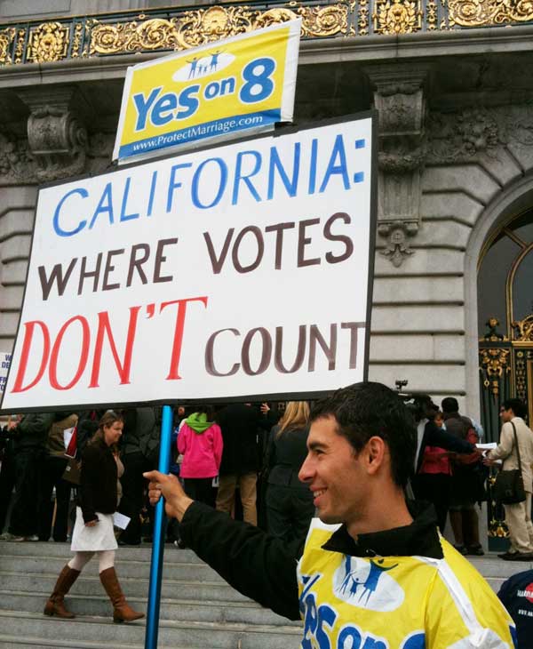 Outside San Francisco City Hall on the verge of...